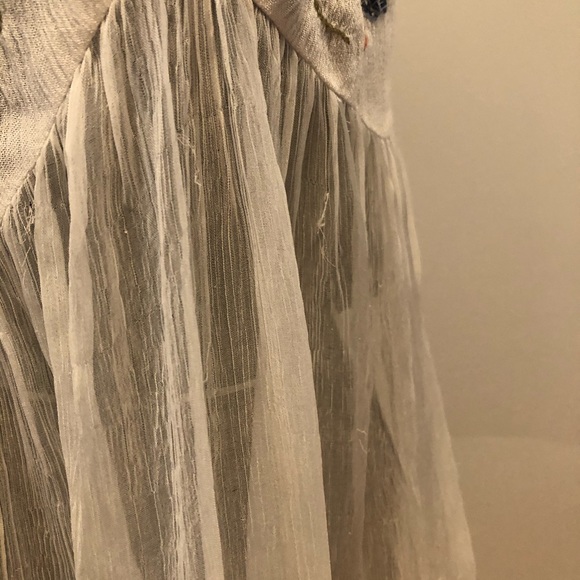 Free People Embroidered Sheer Panel Tank - Picture 2 of 7